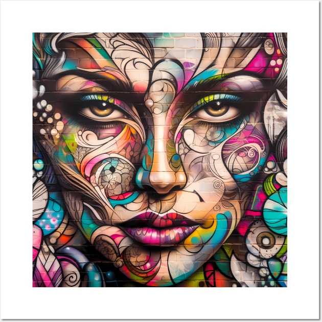 abstract face Wall Art by TaevasDesign